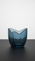 Urban blue glass accent bowl